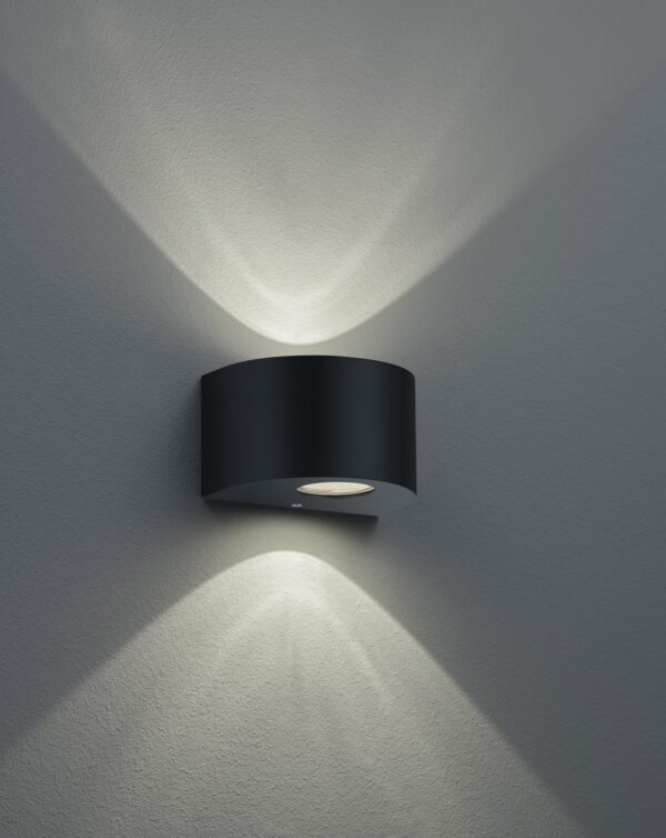 Trio R28232632 Rosario LED Nástěnné venkovní světlo | Teplá bílá | 2x2W | Černá