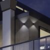 Trio R28232632 Rosario LED Nástěnné venkovní světlo | Teplá bílá | 2x2W | Černá