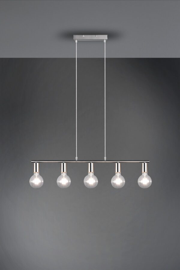 Trio R30185007 Vannes Lustr | E27 | Kov | Nikl