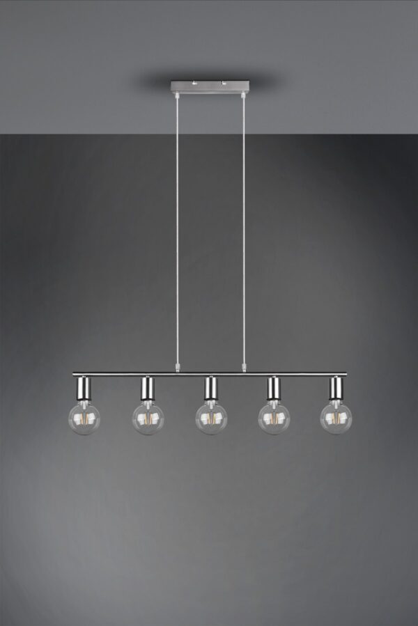 Trio R30185007 Vannes Lustr | E27 | Kov | Nikl