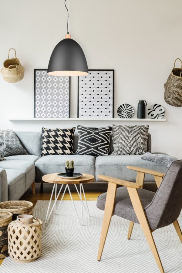 Trio R30681932 Jagger Lustr | E27 | Černá