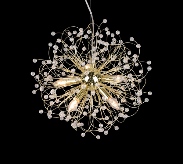Trio R31315003 Gloria Lustr | E14 | Barevný kov | Mosaz