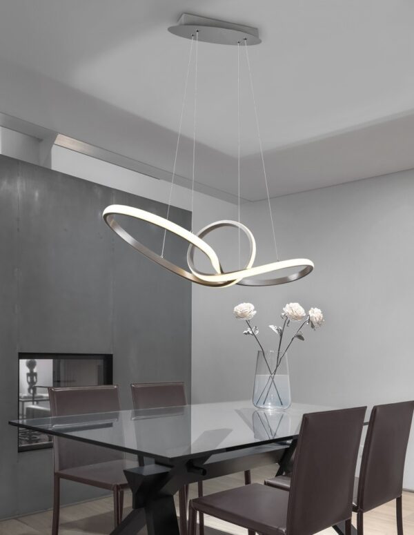 Trio R32751107 Sansa LED stropní svítidlo | Teplá bílá | Kov | Nikl | 28W