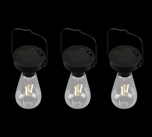 Trio R35146132 Campus LED Venkovní závěsné svítidlo | 3x0,1W | Černá