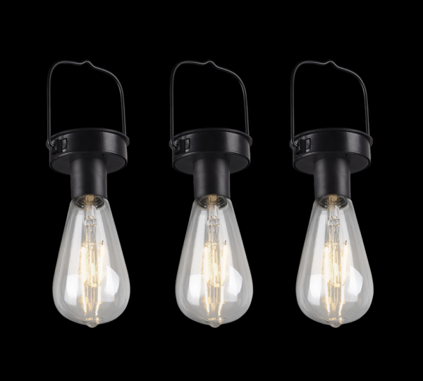 Trio R35146132 Campus LED Venkovní závěsné svítidlo | 3x0,1W | Černá