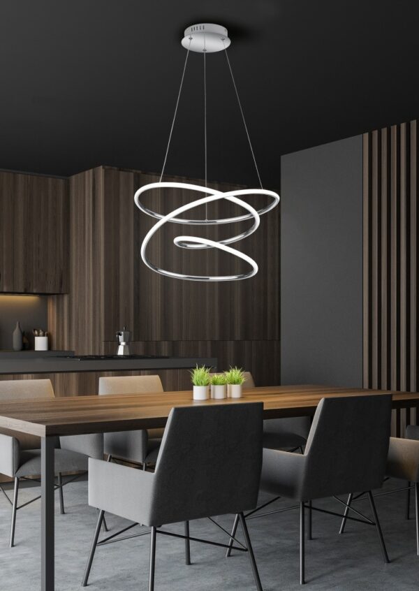 Trio R37051106 Bologna LED stropní svítidlo | Přírodní bílá | 36W | Chrom | Kov
