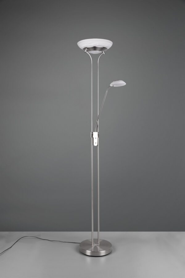 Trio R40073507 Orson LED Stmívatelná stojací lampa | Teplá bílá | 27W | Kov | Nikl