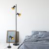 Trio R40162002 Nina Stojací lampa | E14 | Černá