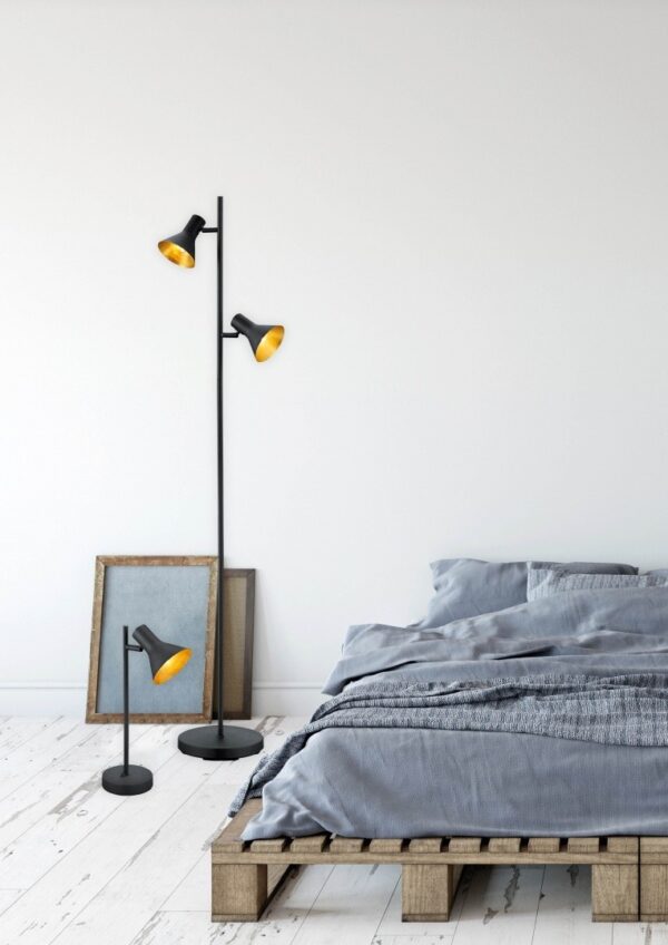 Trio R40162002 Nina Stojací lampa | E14 | Černá