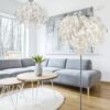 Trio R40463001 Leavy Stojací lampa | E14 | Chrom | Kov