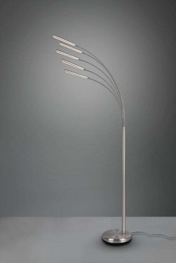 Trio R41031507 Reed LED Stmívatelná stojací lampa | Teplá bílá | 4W | Kov | Nikl