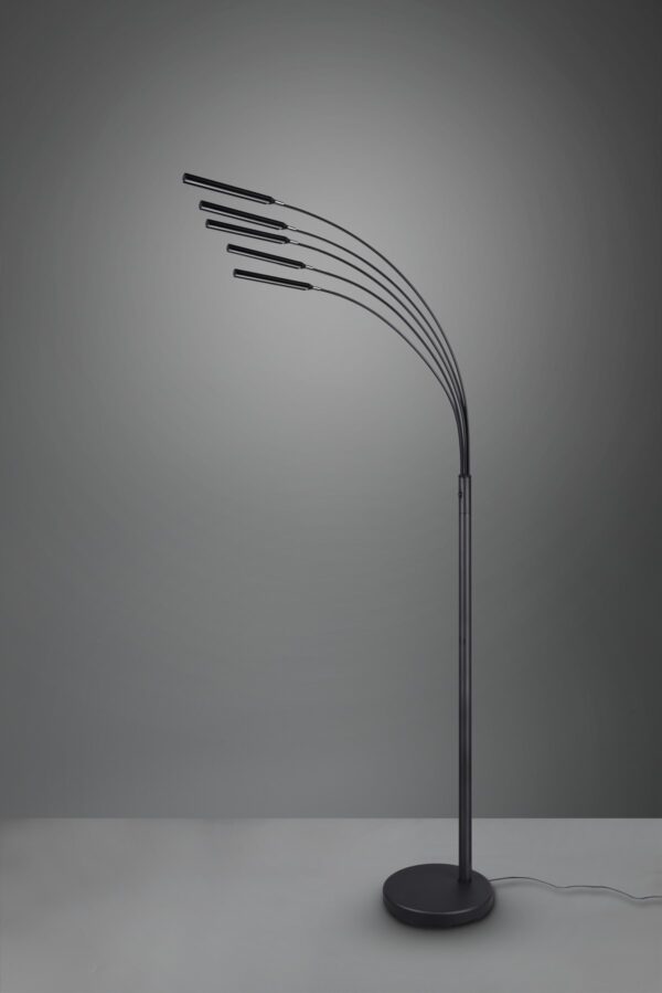Trio R41031532 Reed LED Stmívatelná stojací lampa | Teplá bílá | 4W | Černá