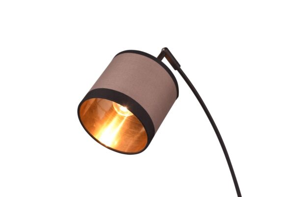 Trio R41553041 Stojací lampa s textilním stínidlem | E14 | Černá
