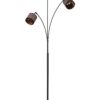 Trio R41553041 Stojací lampa s textilním stínidlem | E14 | Černá