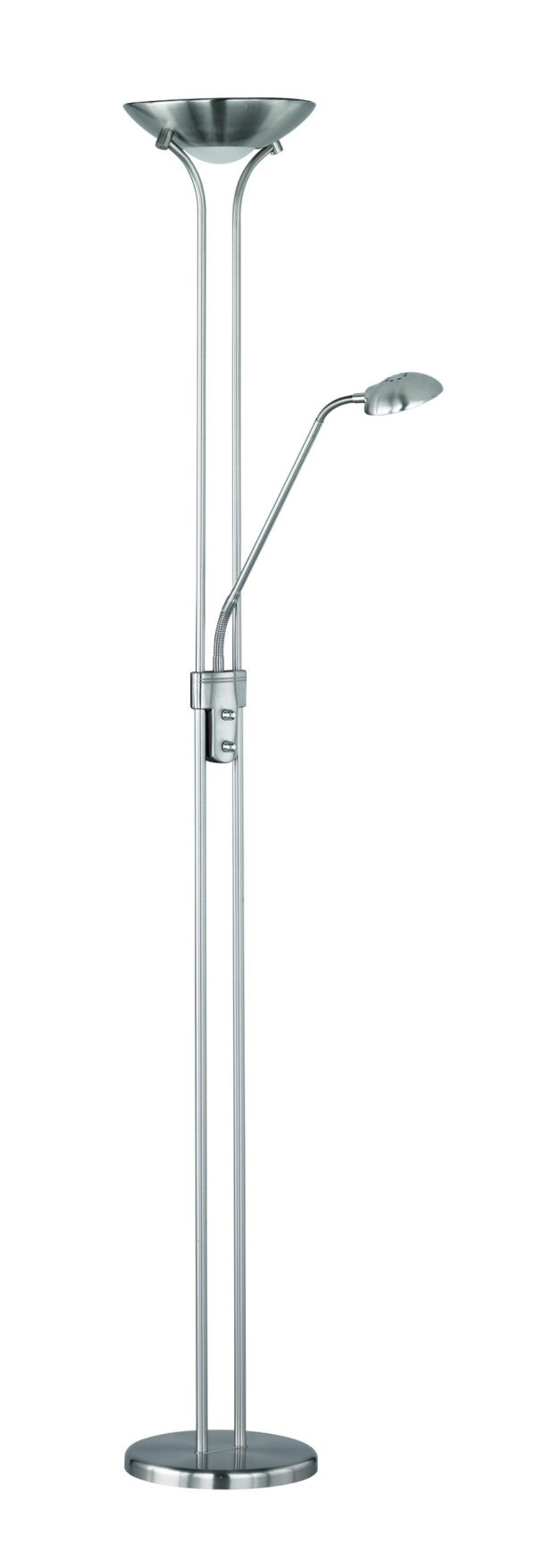 Trio R42292107 Spock LED stojací lampa | Teplá bílá | 20W | Kov | Nikl