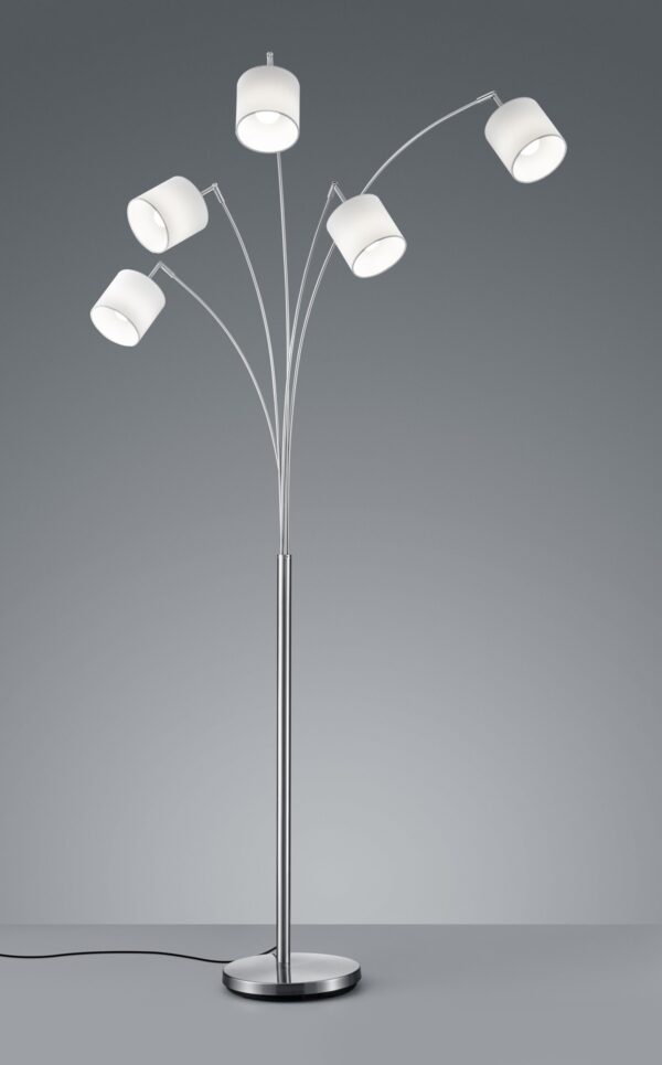 Trio R46330501 Tommy Stojací lampa | E14 | Kov | Nikl