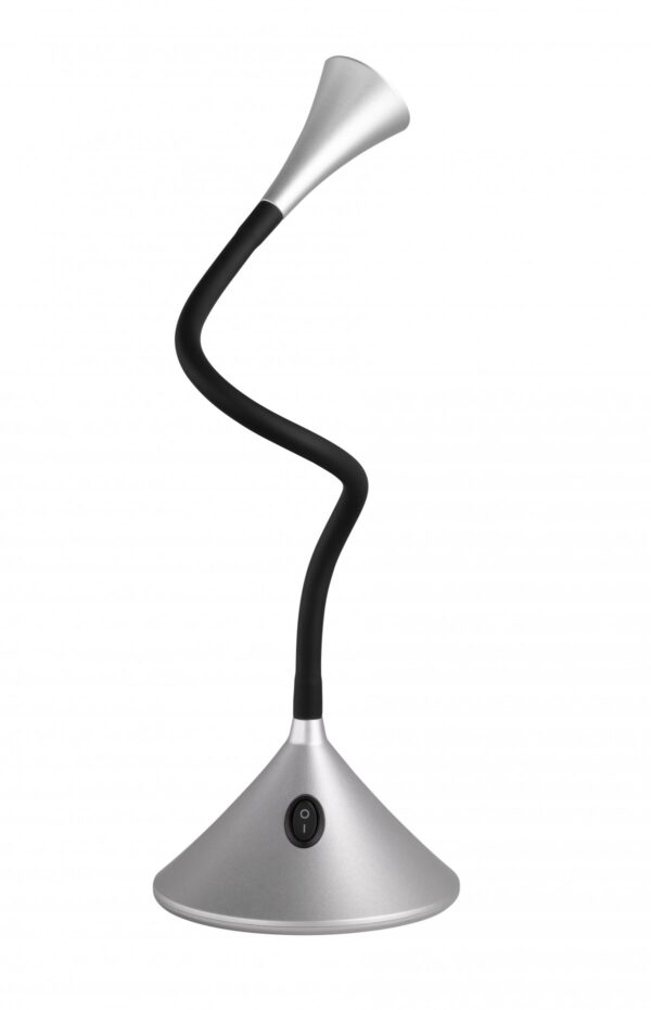 Trio R52391187 Viper LED stolní lampička | Teplá bílá | 3W | Kov | Stříbrná