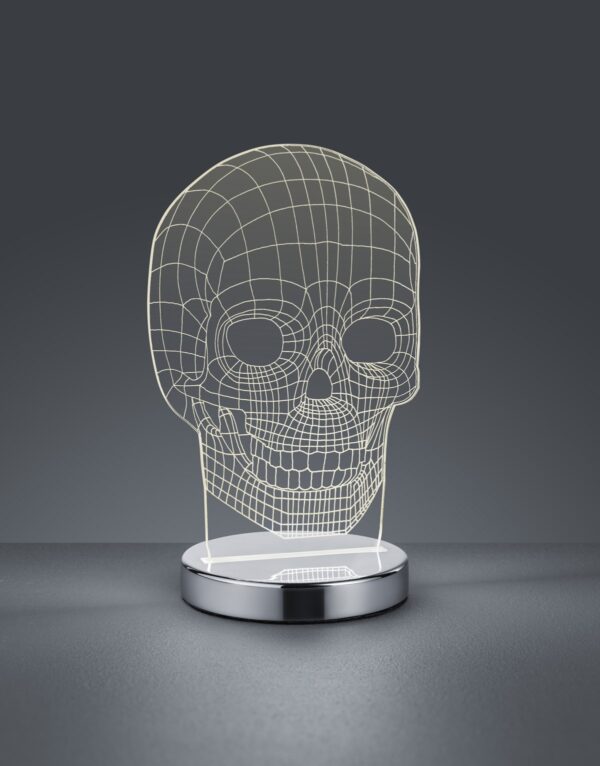 Trio R52461106 Skull LED stolní lampička | Variabilní | 7W | Chrom | Kov