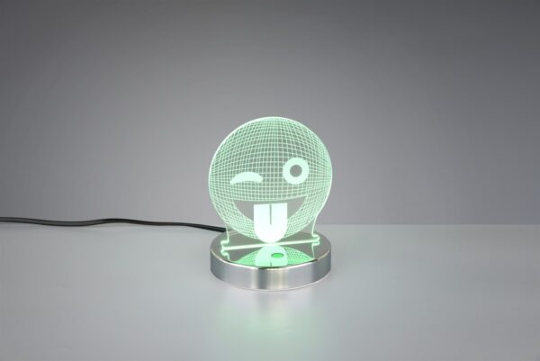 Trio R52641106 Smiley LED stolní lampička | RGB | Teplá bílá | 3W | Chrom | Kov