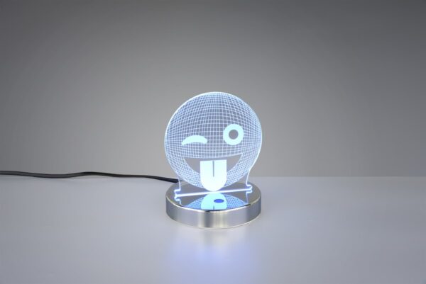 Trio R52641106 Smiley LED stolní lampička | RGB | Teplá bílá | 3W | Chrom | Kov