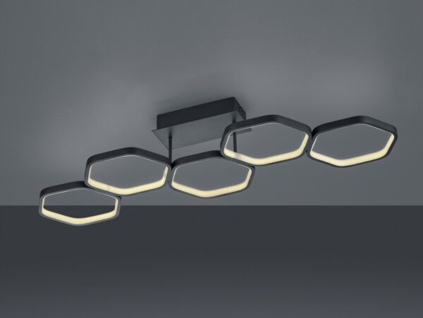 Trio R62055142 Vigo LED stropní svítidlo | Teplá bílá | 24=3000lmW | Černá
