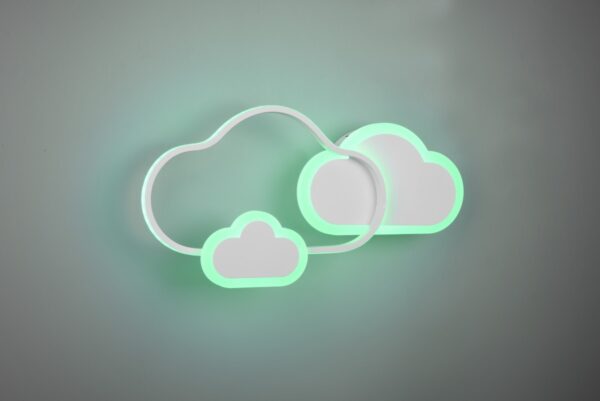 Trio R62263131 Cloudy LED Nástěnní svítidlo s ovladačem | RGB | Teplá bílá | Bílá | 29W