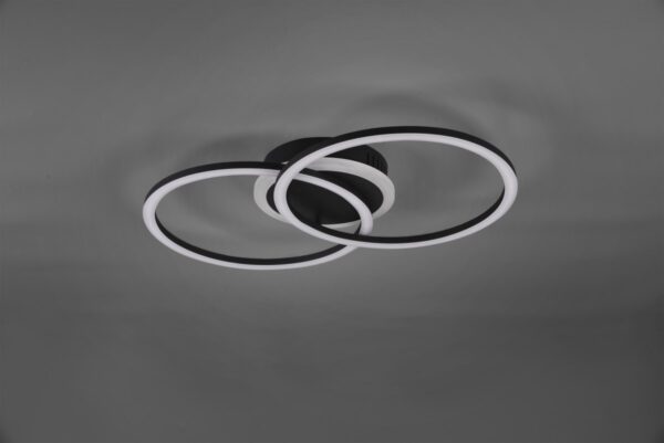 Trio R62783132 Venida LED Přisazené stropní svítidlo | Teplá bílá | Černá | 25W