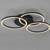 Trio R62823132 Circle LED Stropní svítidlo s ovladačem | Variabilní | Černá | 27W