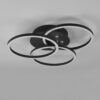 Trio R62823132 Circle LED Stropní svítidlo s ovladačem | Variabilní | Černá | 27W