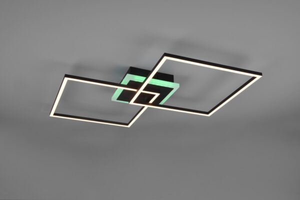 Trio R62843132 Arribo LED stropní svítidlo | RGB | Teplá bílá | Černá | 29W