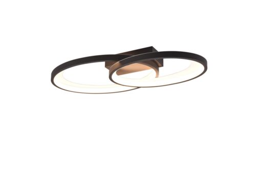 Trio R64482134 LED Přisazený lustr | Teplá bílá | 25W | Černá