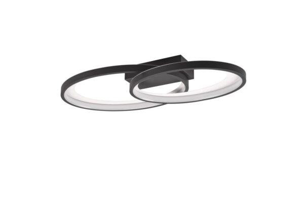 Trio R64482134 LED Přisazený lustr | Teplá bílá | 25W | Černá