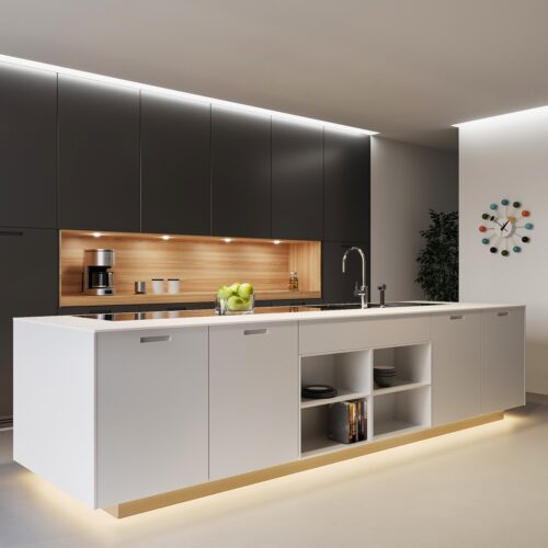 Trio R65565102 LED pás a trafo | Variabilní | 17,5W | Černá