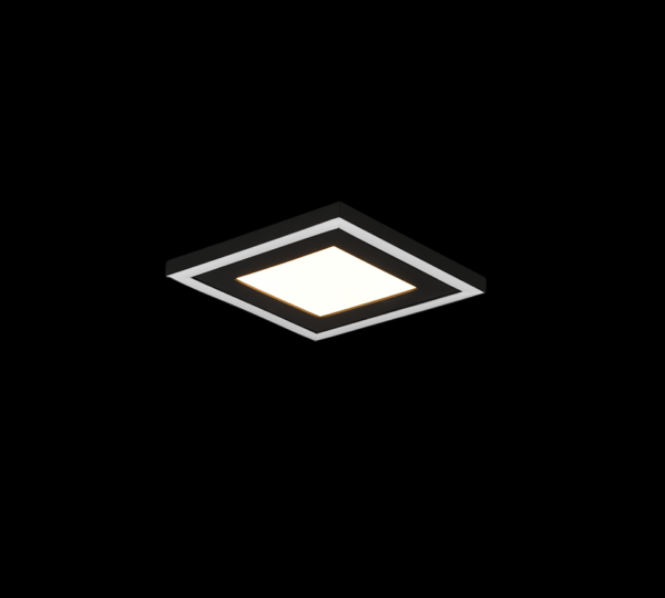 Trio R67212032 Carus LED stropní svítidlo | Teplá bílá | 10+7W | Černá