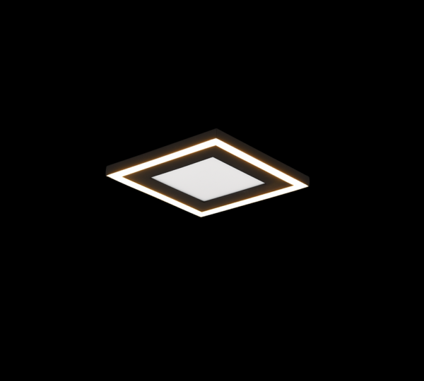 Trio R67212032 Carus LED stropní svítidlo | Teplá bílá | 10+7W | Černá
