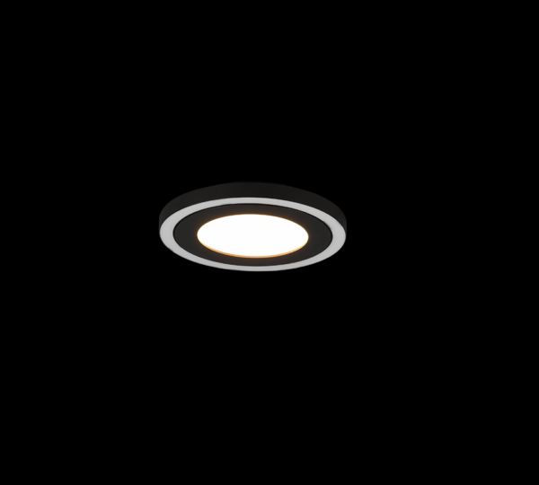 Trio R67222032 Carus LED stropní svítidlo | Teplá bílá | 10+7W | Černá