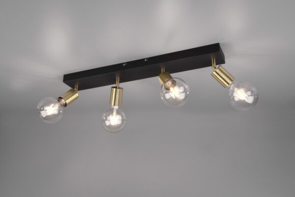 Trio R80184008 Vannes Přisazené stropní svítidlo | E27 | Barevný kov | Mosaz