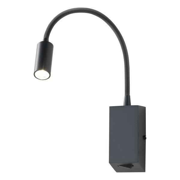 Redo 01-1194 LED nástěnní svítidlo | Teplá bílá | Černá | 3W