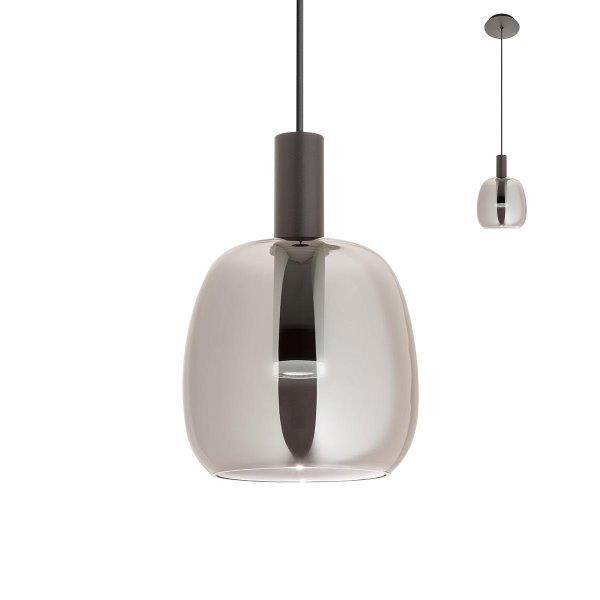Redo 01-1820 LED stropní svítidlo | Teplá bílá | 6,6=470lmW | Černá | Šedá
