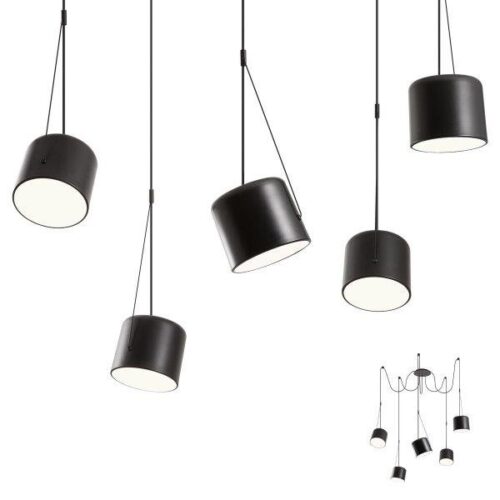 Redo 01-1828 Lustr | E27 | Černá