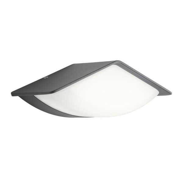 Redo 90001 Chalet LED Nástěnné venkovní světlo | Teplá bílá | 8W | Šedá