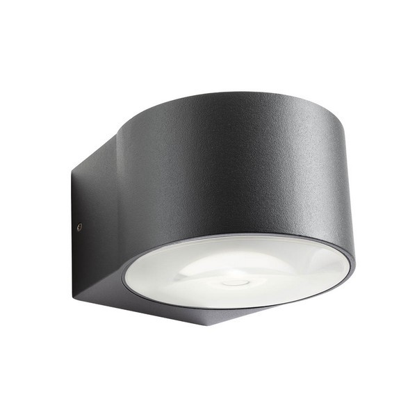 Redo 90063 Log LED Nástěnné venkovní světlo | Teplá bílá | Černá | 2x6W