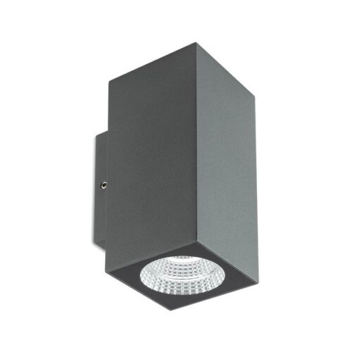 Redo 90088 Quad LED Nástěnné venkovní světlo | Teplá bílá | Černá | 2x3W