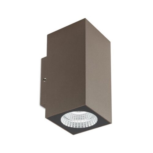 Redo 90089 Quad LED Nástěnné venkovní světlo | Teplá bílá | Hnědá | 2x3W