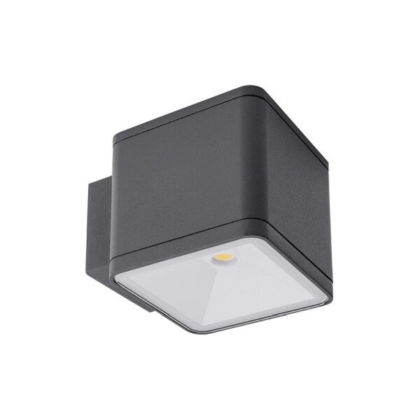 Redo 9069 LED Nástěnné venkovní světlo | Teplá bílá | Šedá | 6W