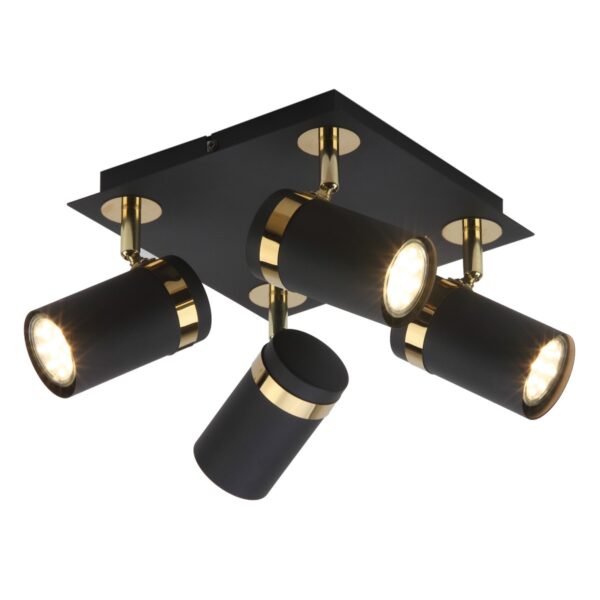 Italux 5900644432692 LED bodové svítidlo | 4x35W | Černá