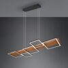 Trio 322910532 Harper LED Přisazené stropní svítidlo | Teplá bílá | Černá | Dřevo | 42W