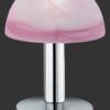Trio 599100106 Fynn Ii Dotyková stolní lampa | E14 | Kov | Růžová | Stříbrná