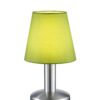 Trio 599700115 Mats Ii Dotyková stolní lampa | E14 | Kov | Nikl | Zelená | Žlutá