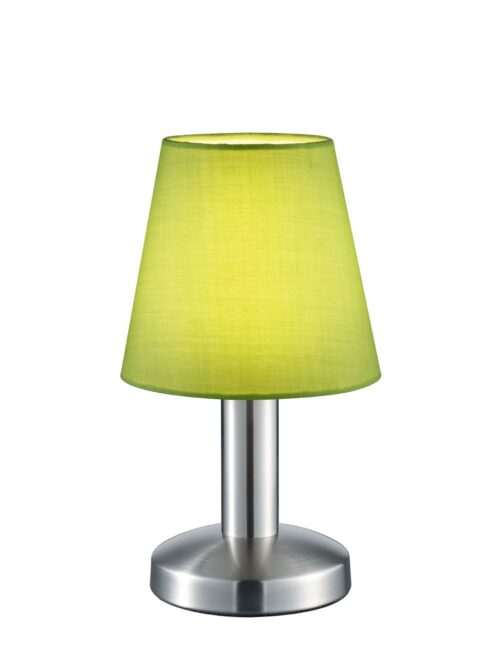 Trio 599700115 Mats Ii Dotyková stolní lampa | E14 | Kov | Nikl | Zelená | Žlutá